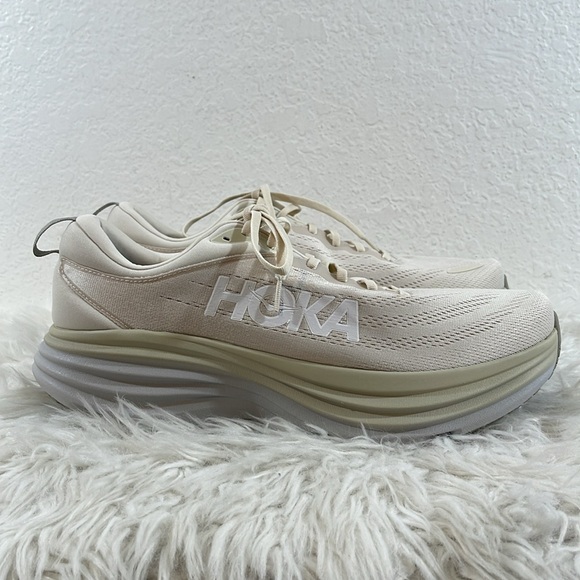 HOKA ONE ONE Bondi 8 'Oat Milk Barley' 1127953-OKB Size 14W NEW - Picture 8 of 15